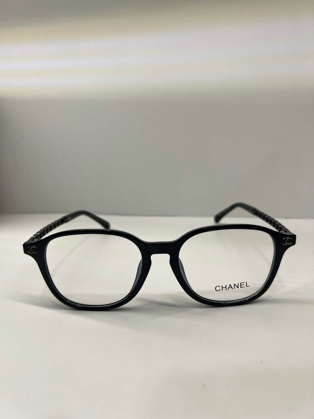 CHANEL Black Clear Lenses Glasses